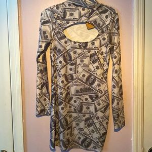 Dollar bill bodycon dress